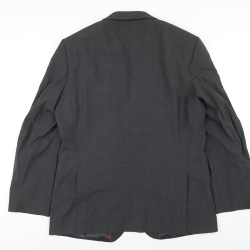 Marks and Spencer Mens Grey Wool Jacket Blazer Size 42 Regular