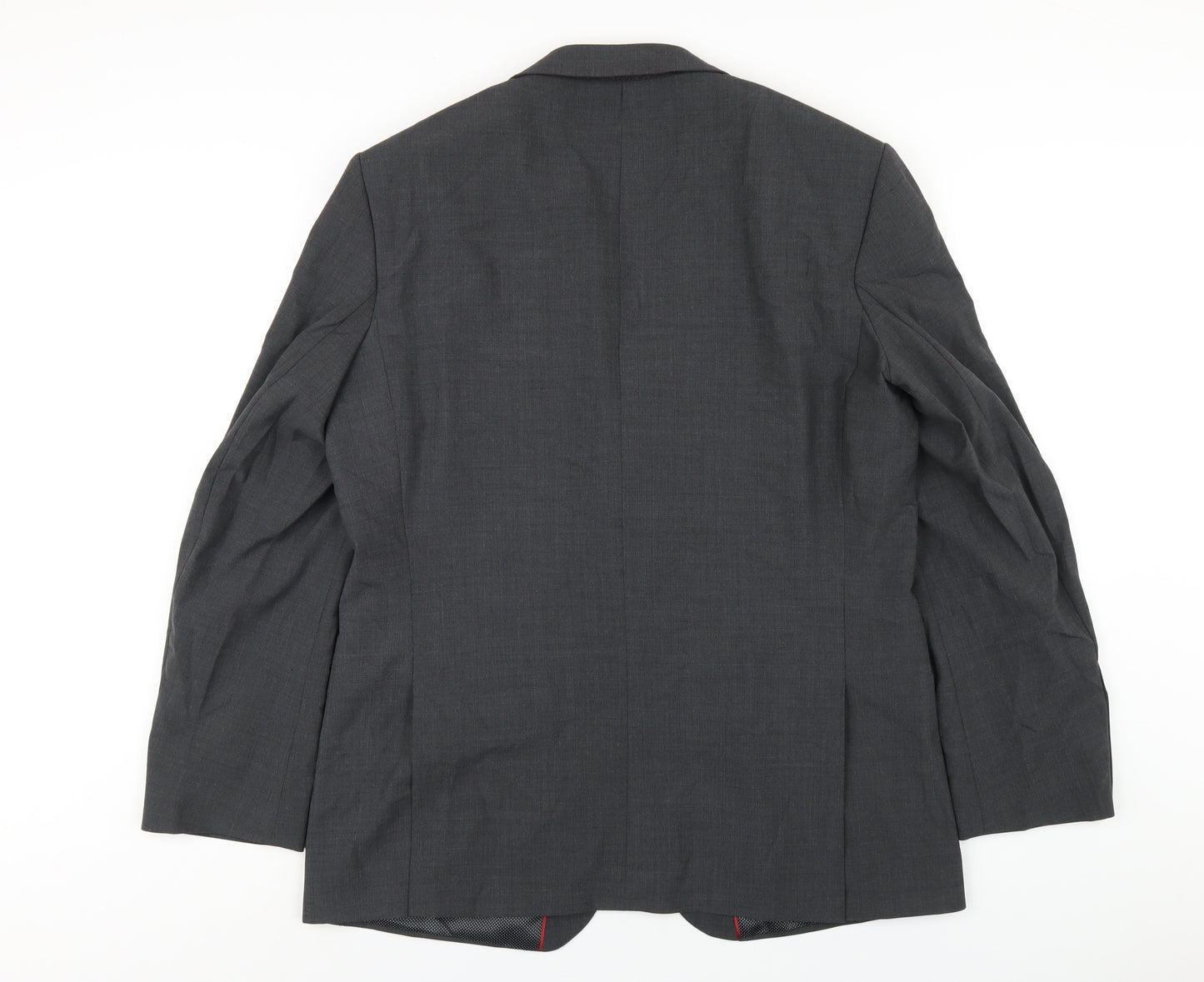 Marks and Spencer Mens Grey Wool Jacket Blazer Size 42 Regular