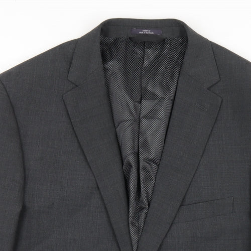 Marks and Spencer Mens Grey Wool Jacket Blazer Size 42 Regular