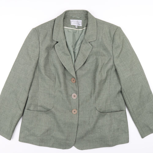 Debenhams Womens Green Jacket Size 18 Button
