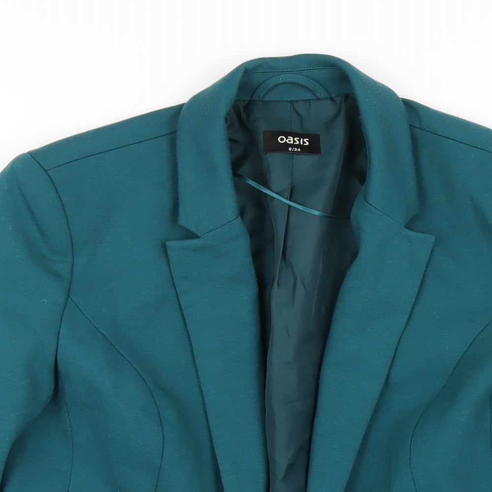 Oasis Womens Green Jacket Blazer Size 8
