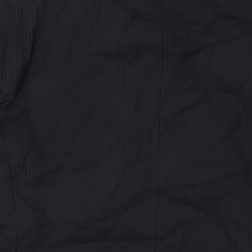 Ted Baker Mens Black Striped Wool Jacket Blazer Size 42 Regular