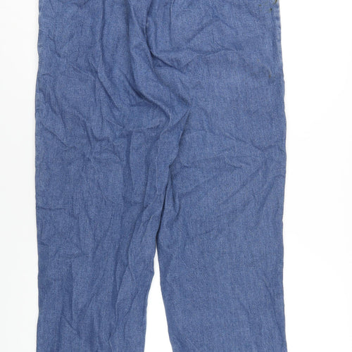 Orvis Womens Blue Cotton Straight Jeans Size L L30 in Regular