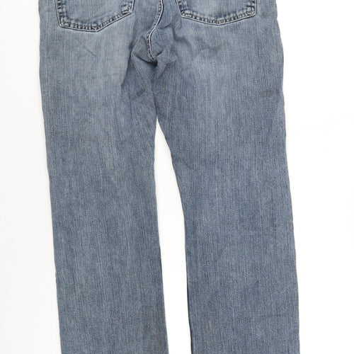 Eddie Bauer Mens Blue Cotton Straight Jeans Size 33 in L34 in Regular Zip
