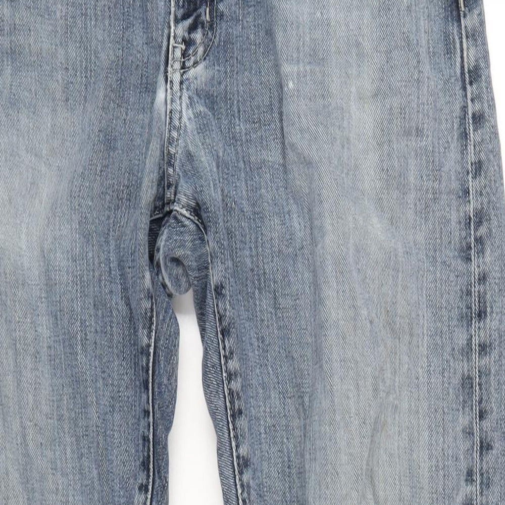 Eddie Bauer Mens Blue Cotton Straight Jeans Size 33 in L34 in Regular Zip