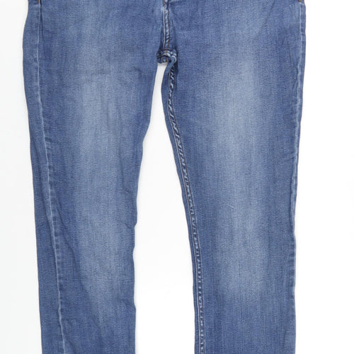 Denim & Co Mens Blue Cotton Skinny Jeans Size 34 in L34 in Regular Zip