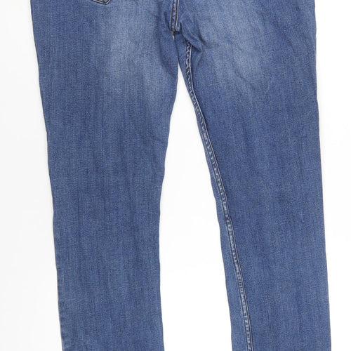 Denim & Co Mens Blue Cotton Skinny Jeans Size 34 in L34 in Regular Zip