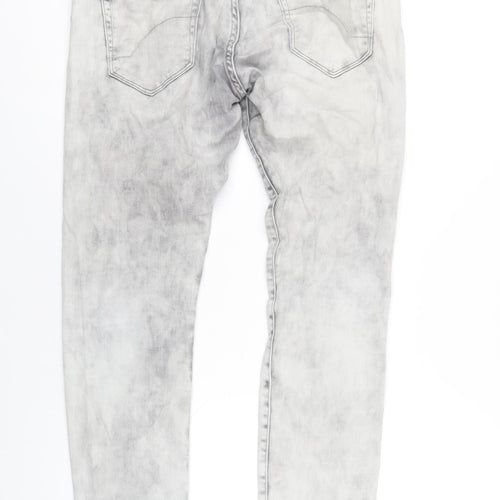 EDC Mens Grey Cotton Skinny Jeans Size 33 in L32 in Regular Zip