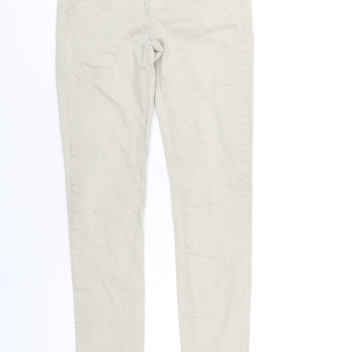 Toxik3 Womens Beige Cotton Skinny Jeans Size 10 L30 in Regular Zip