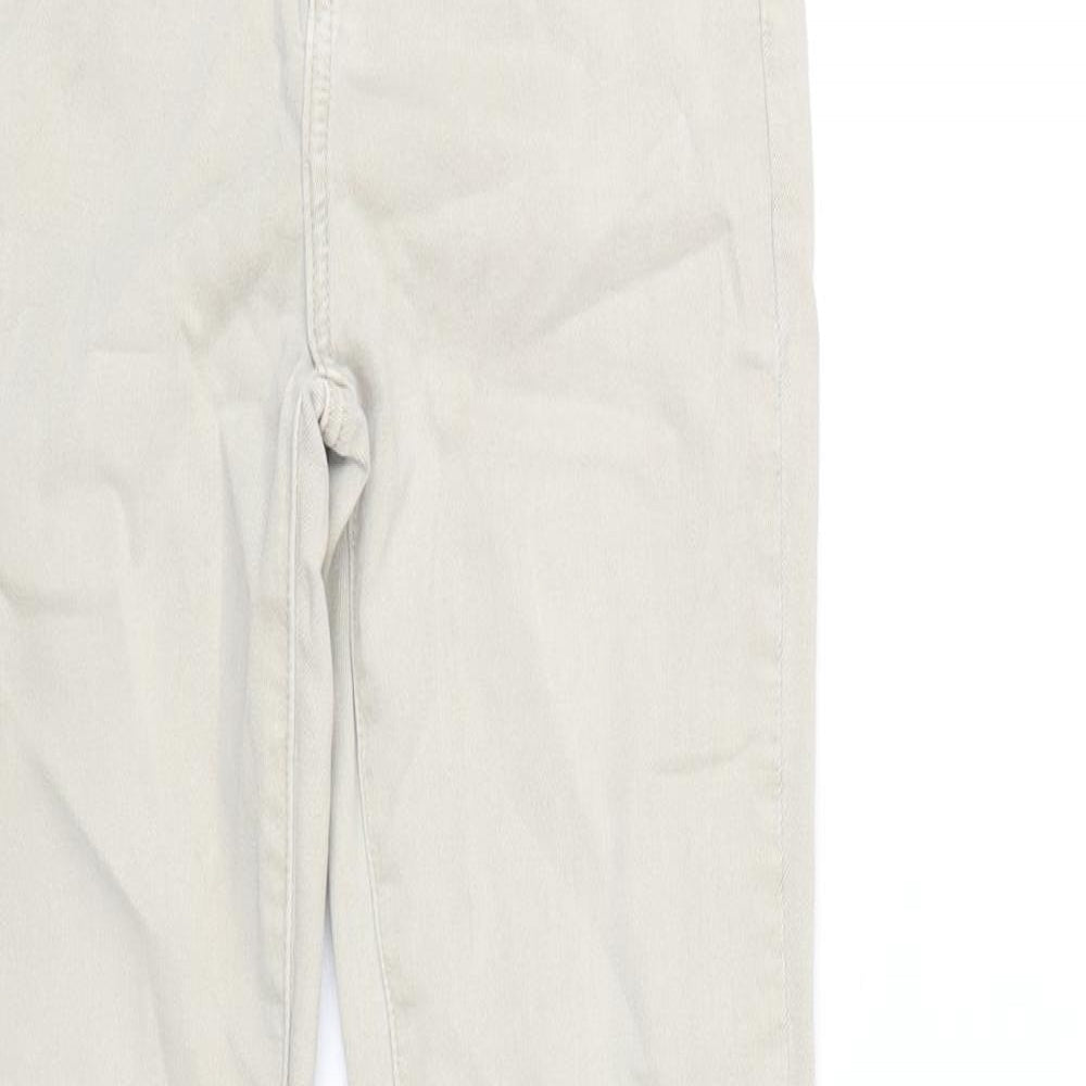 Toxik3 Womens Beige Cotton Skinny Jeans Size 10 L30 in Regular Zip