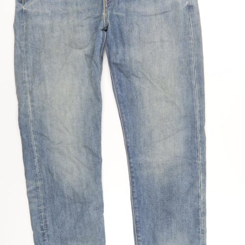 Levi's Mens Blue Cotton Straight Jeans Size 32 in L32 in Regular Zip