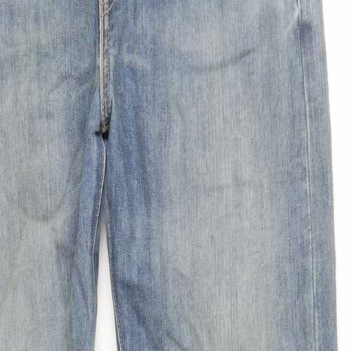 Levi's Mens Blue Cotton Straight Jeans Size 32 in L32 in Regular Zip