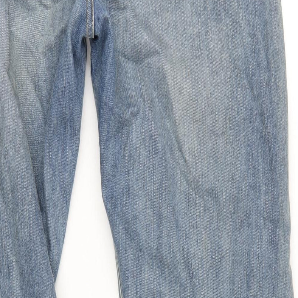 Levi's Mens Blue Cotton Straight Jeans Size 32 in L32 in Regular Zip