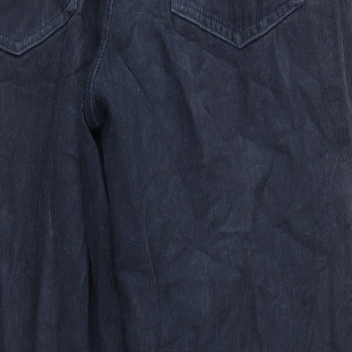 Avenue Mens Blue Cotton Trousers Size 36 in L31 in Regular Zip