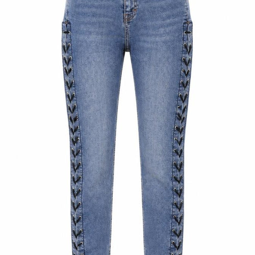 Topshop Womens Blue Cotton Skinny Jeans Size 25 in L32 in Regular Zip