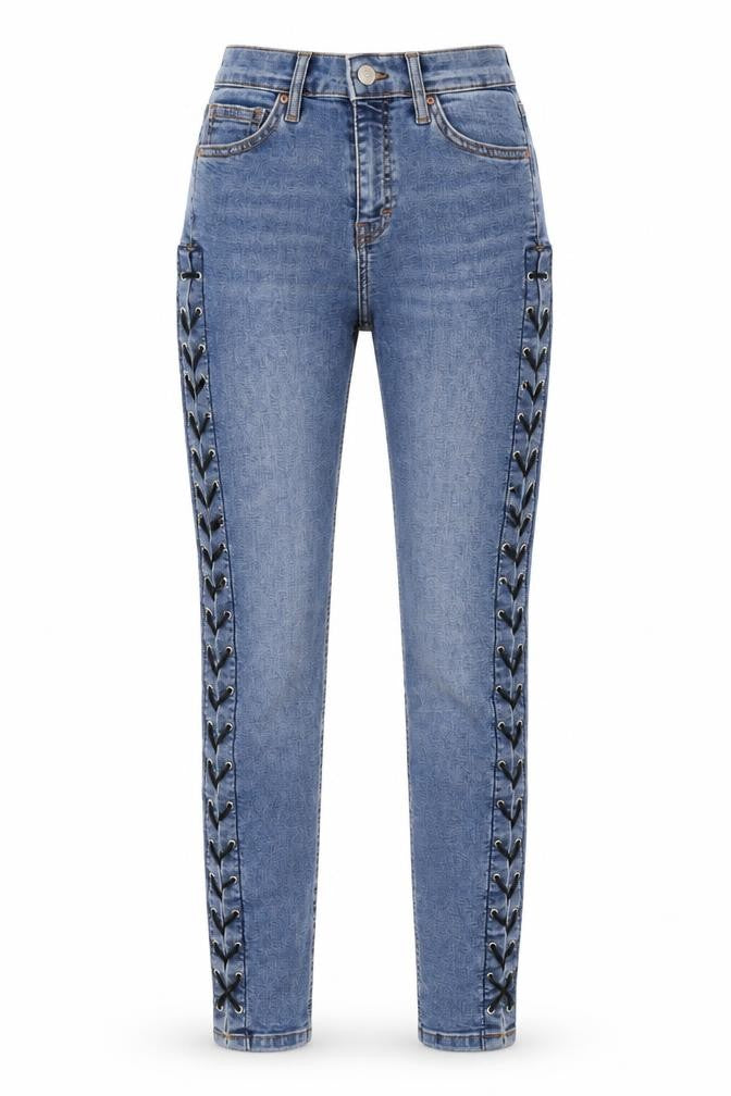 Topshop Womens Blue Cotton Skinny Jeans Size 25 in L32 in Regular Zip
