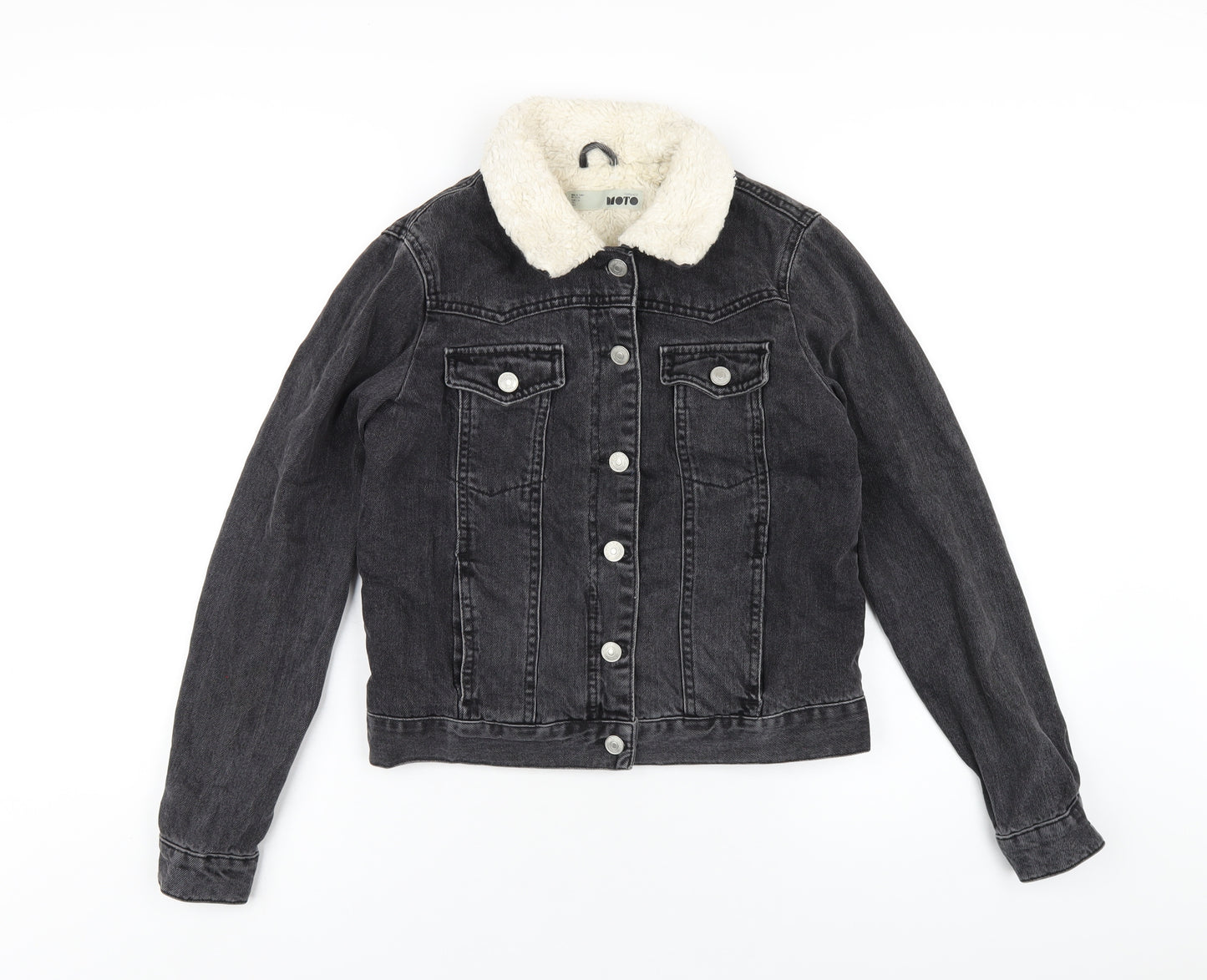 Topshop Womens Black Jacket Size 6 Button