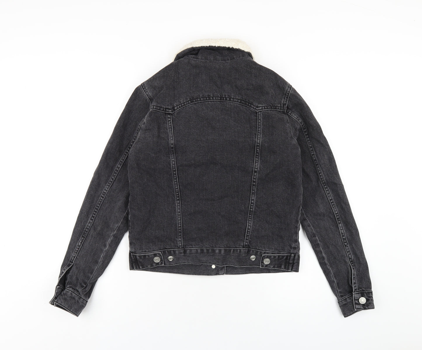 Topshop Womens Black Jacket Size 6 Button