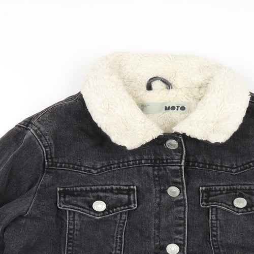 Topshop Womens Black Jacket Size 6 Button