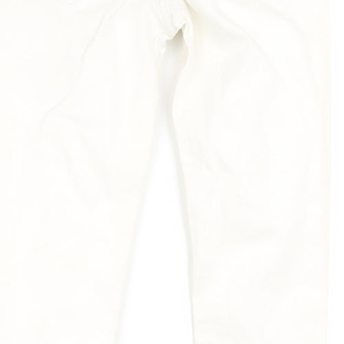 Topshop Womens Ivory Cotton Straight Jeans Size 26 in L30 in Regular Zip