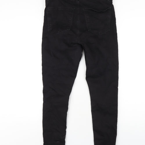 Topshop Womens Black Cotton Skinny Jeans Size 34 in L30 in Regular Zip