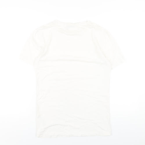 ASOS Womens White Cotton Basic T-Shirt Size M Round Neck