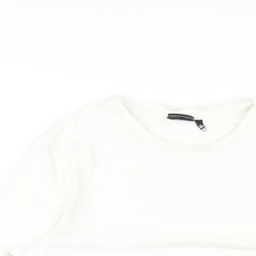 ASOS Womens White Cotton Basic T-Shirt Size M Round Neck