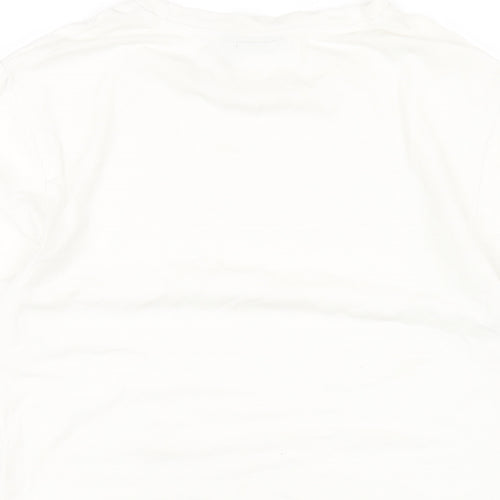 ASOS Womens White Cotton Basic T-Shirt Size M Round Neck