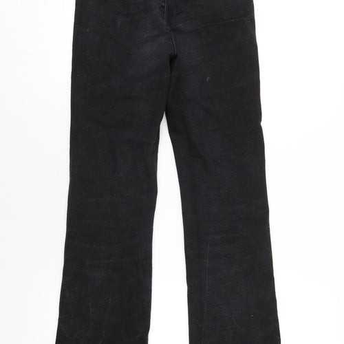 ASOS Womens Black Cotton Straight Jeans Size 10 L32 in Regular Zip