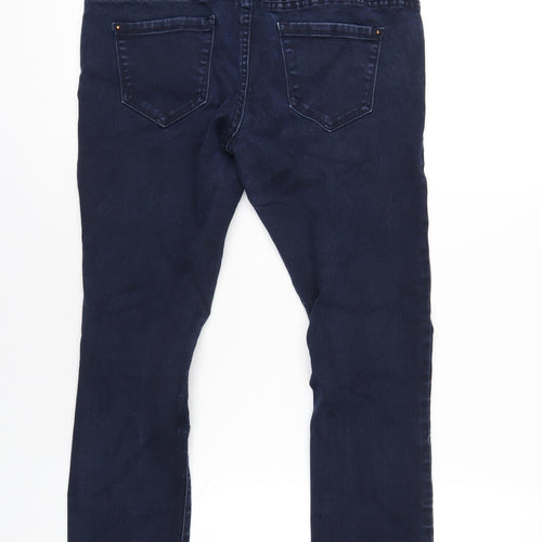 New Look Womens Blue Cotton Skinny Jeans Size 10 L29 in Regular