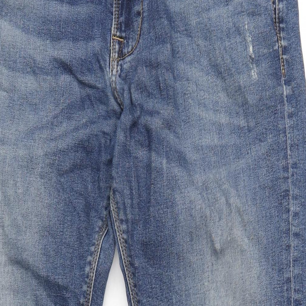 Pepe Jeans Mens Blue Cotton Straight Jeans Size 32 in L33 in Regular Zip