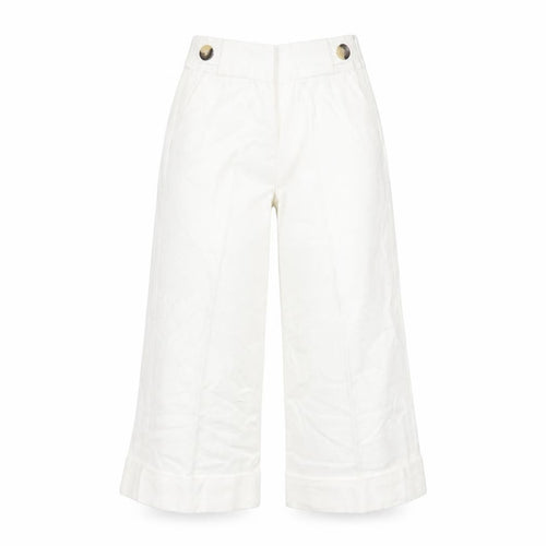 Zara Womens White Cotton Capri Jeans Size XS L20 in Regular Zip