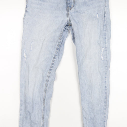VERO MODA Womens Blue Cotton Straight Jeans Size 27 in L32 in Regular Zip