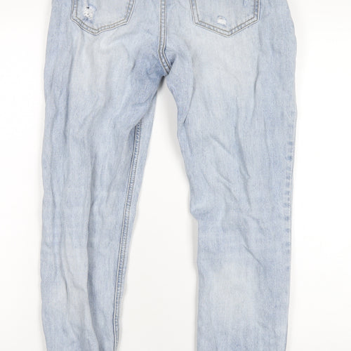 VERO MODA Womens Blue Cotton Straight Jeans Size 27 in L32 in Regular Zip