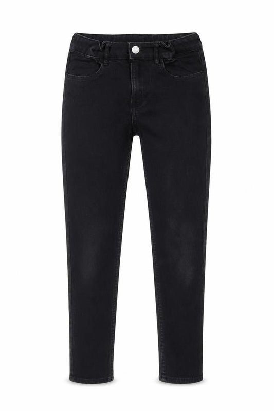 H&M Girls Black Cotton Skinny Jeans Size 9-10 Years L24 in Regular Zip