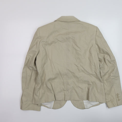 Marks and Spencer Womens Beige Jacket Size 16 Button