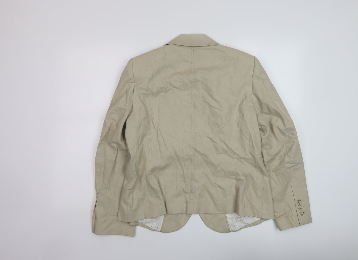 Marks and Spencer Womens Beige Jacket Size 16 Button
