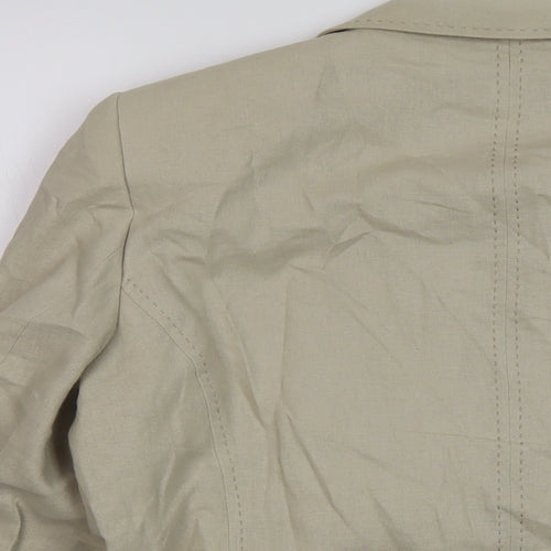 Marks and Spencer Womens Beige Jacket Size 16 Button