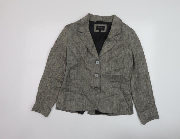 Per Una Womens Beige Jacket Size 12 Button