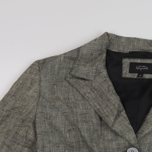 Per Una Womens Beige Jacket Size 12 Button
