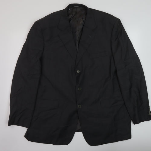 TED LAPIDUS Mens Grey Wool Jacket Suit Jacket Size 52 Regular