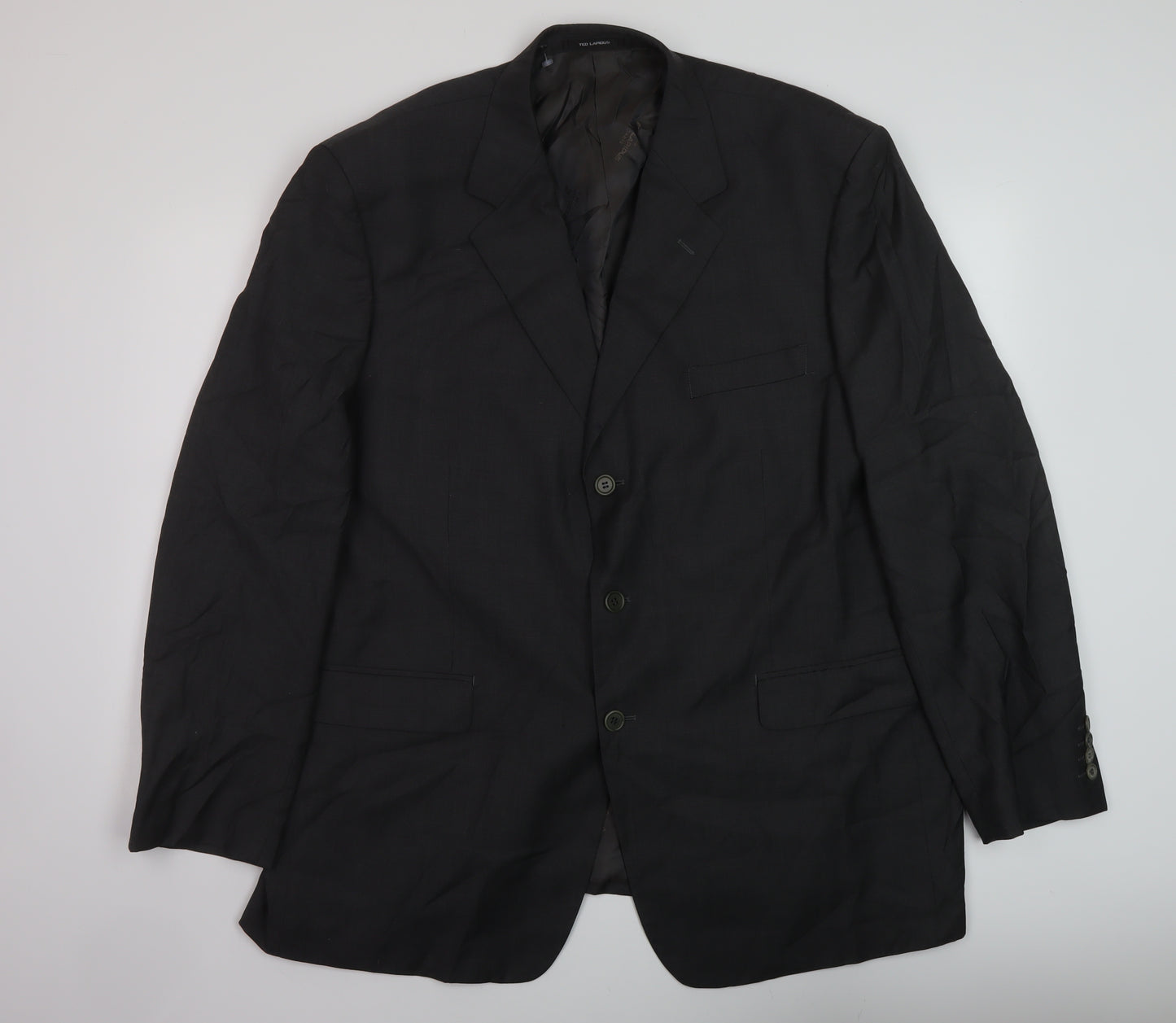TED LAPIDUS Mens Grey Wool Jacket Suit Jacket Size 52 Regular