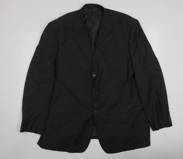 TED LAPIDUS Mens Grey Wool Jacket Suit Jacket Size 52 Regular