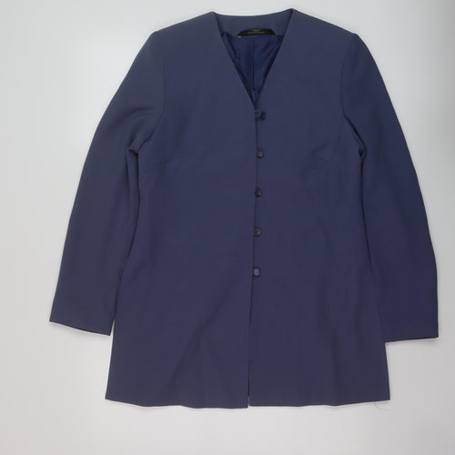Marks and Spencer Womens Blue Jacket Size 12 Button