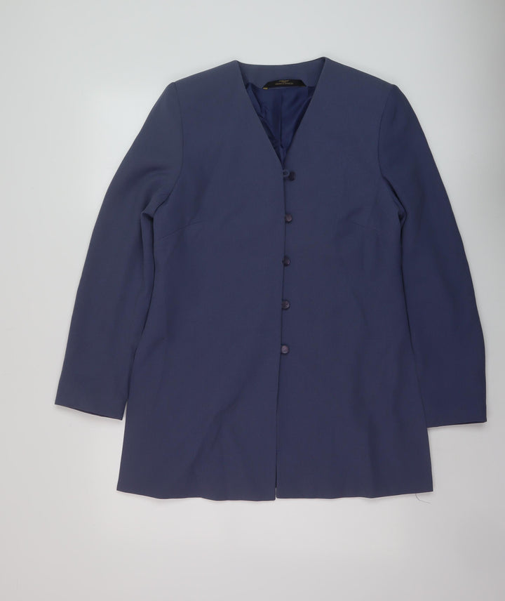 Marks and Spencer Womens Blue Jacket Size 12 Button