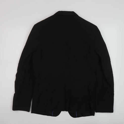 Marks and Spencer Mens Black Polyester Jacket Suit Jacket Size 36 Regular