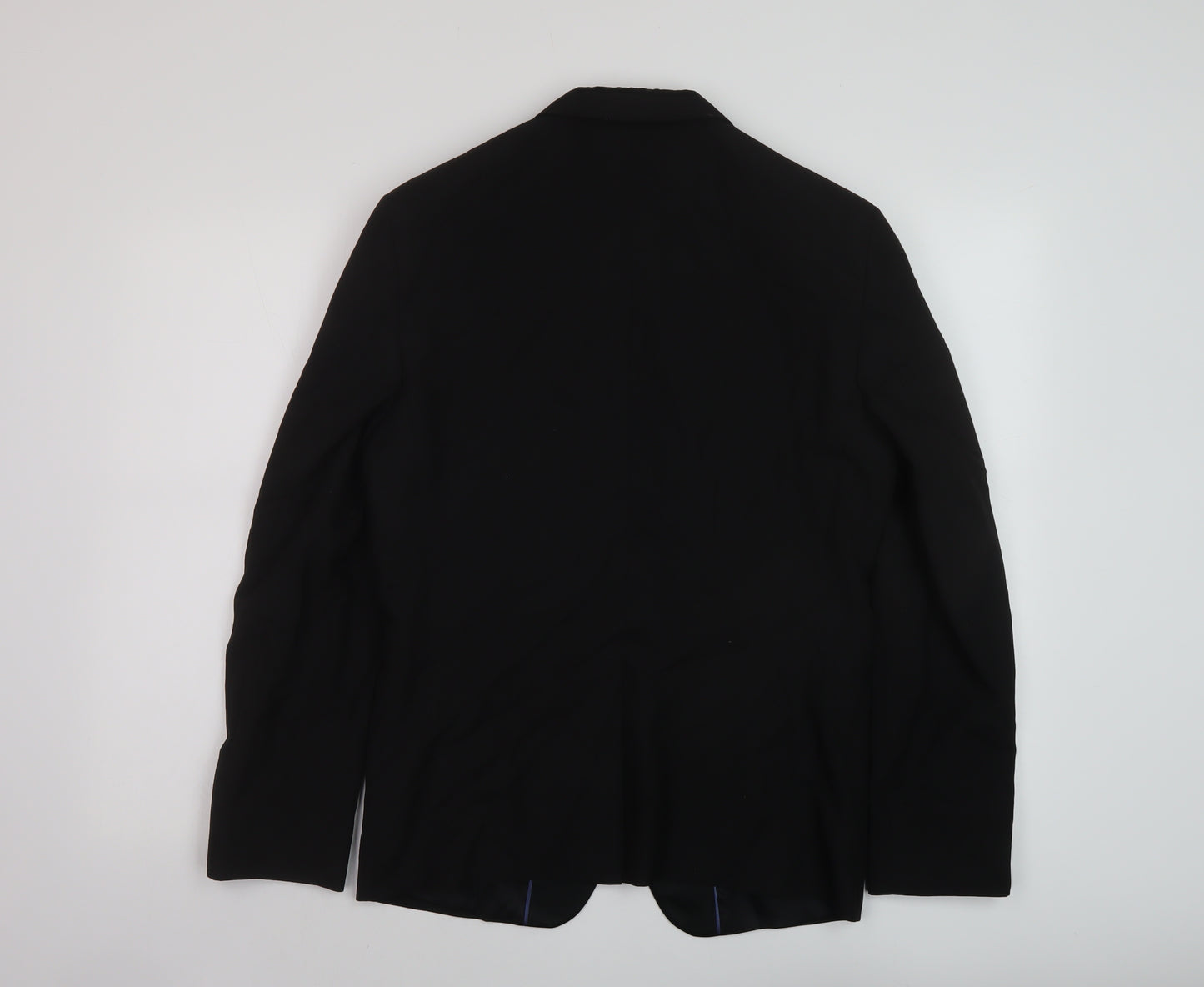 Marks and Spencer Mens Black Polyester Jacket Suit Jacket Size 36 Regular