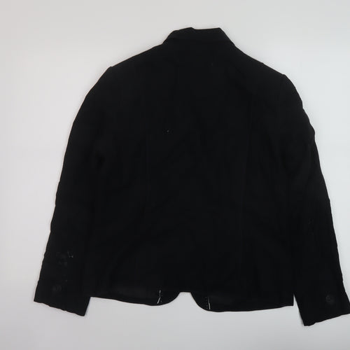 Marks and Spencer Womens Black Jacket Size 16 Button