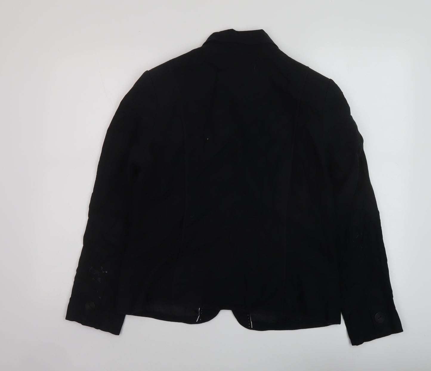 Marks and Spencer Womens Black Jacket Size 16 Button