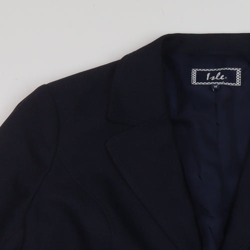 EMW Womens Blue Jacket Size 18 Hook & Eye